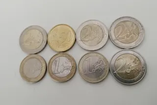 Lote de 8 monedas de Euro