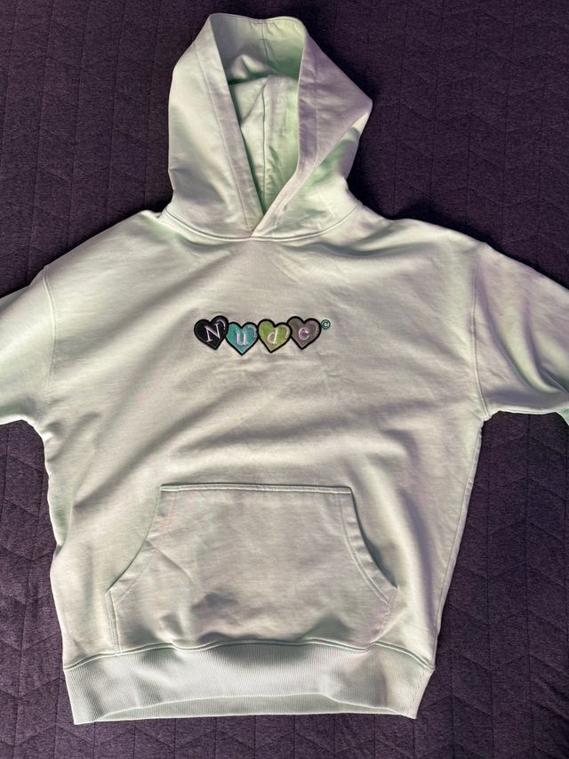 Sudadera Nude Project Verde Corazones