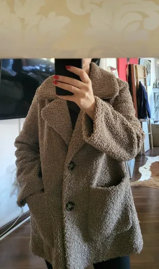 Abrigo Zara Beige Talla S