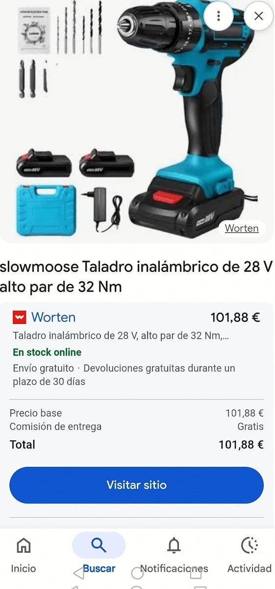 Taladro y pistola de impacto a batería