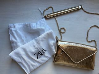 Bolso Zara Dorado Cadena