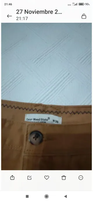 Pantalón corto hombre de Cedar Wood State mostaza