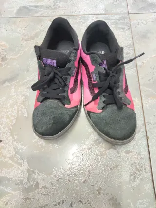 Zapatillas Vans grises y rosas