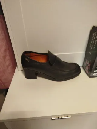 Zapato de piel negro mujer talla 41 tacón 5,5/6cm