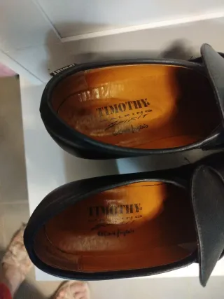 Zapato de piel negro mujer talla 41 tacón 5,5/6cm