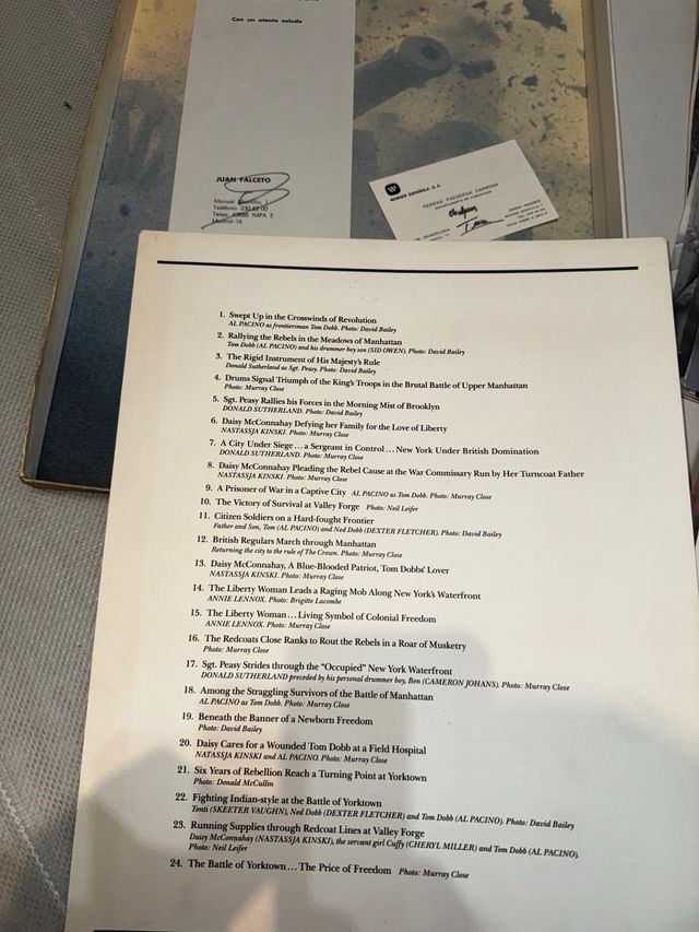 Press Kit ORIGINAL REVOLUTION (1985) - Al Pacino - Warner - +20 Foto Produzione - Manca la nº14 - ULTRA RARO