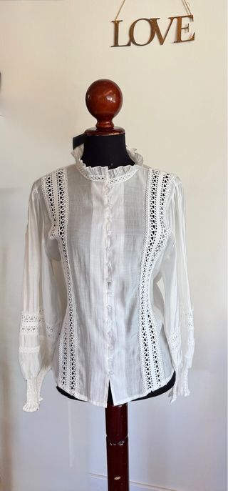 Blusa Romántica Blanca