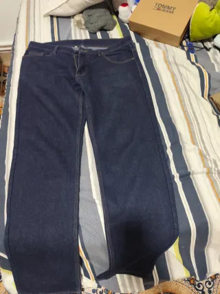 Vaqueros Hombre Azul