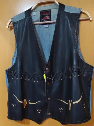 Chaleco Indian Motorcycle Piel Vintage Vaquero