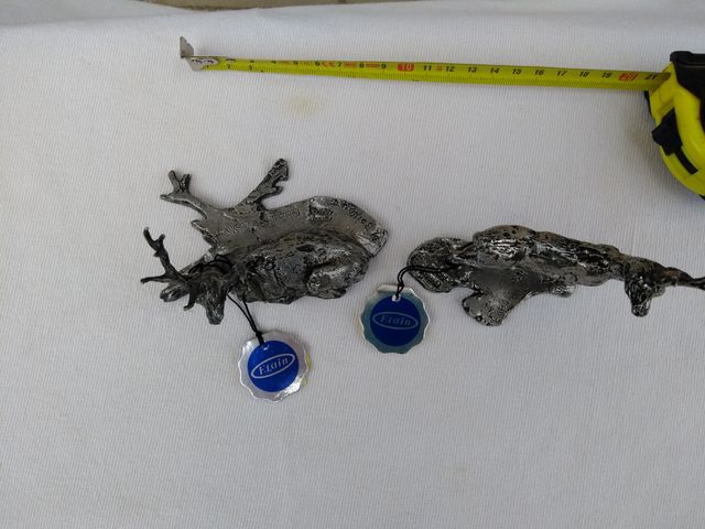 Figure di cervi in peltro