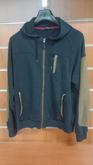 Felpa Nike Jordan  zip cappuccio zip marrone nero