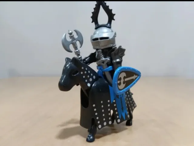 Playmobil Cavaliere Nero con Cavallo