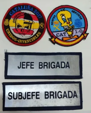 2 Parches Bomberos y 2 Policía Guardia Civil