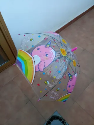 Paraguas infantil transparente