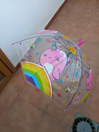 Paraguas infantil transparente