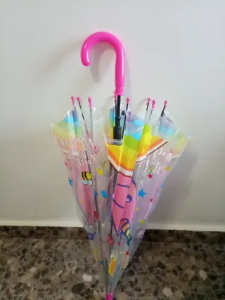 Paraguas infantil transparente