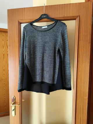 Blusa jersey mujer negro