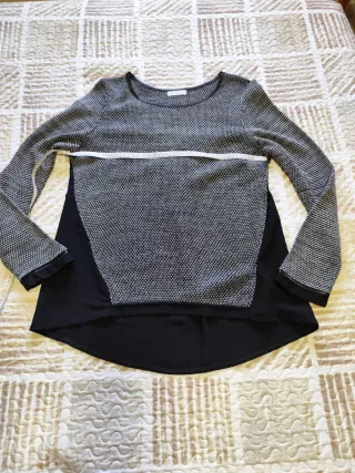 Blusa jersey mujer negro