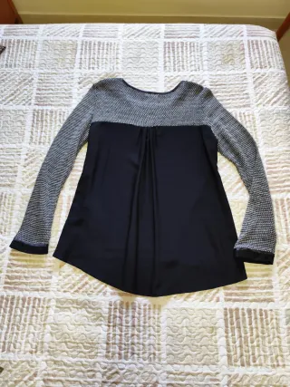 Blusa jersey mujer negro