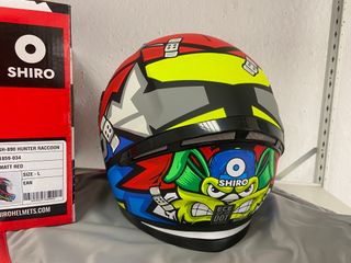 Casco Shiro Hunter Racoon Matt Red NUEVO