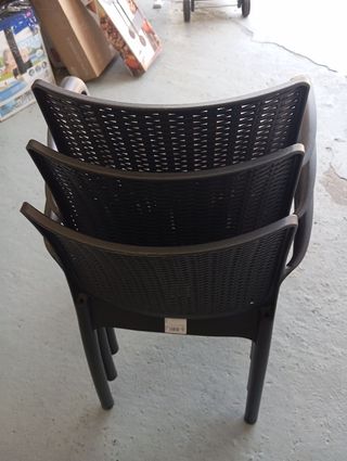 3 Sedie da giardino in plastica KETER