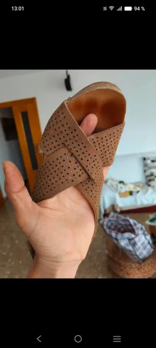 Sandalias Penélope Piel Beige/Marrón