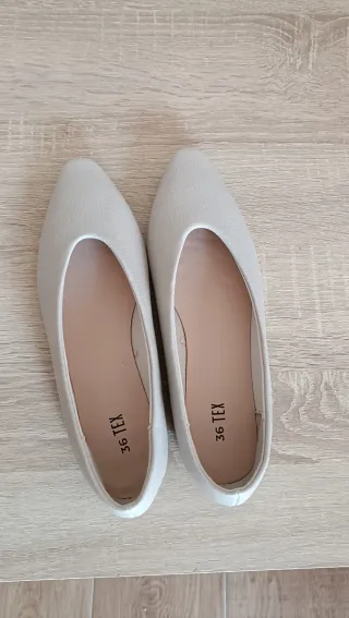 Bailarinas beige talla 36 de piel