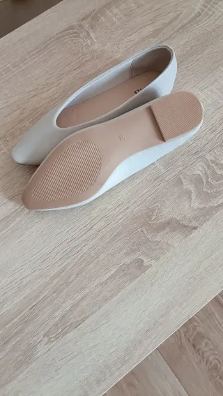 Bailarinas beige talla 36 de piel