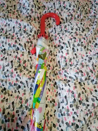 Paraguas infantil unicornio y castillo