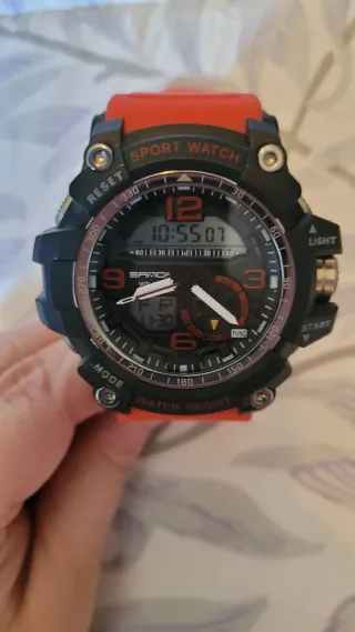 Reloj Deportivo Sanda Negro y Rojo