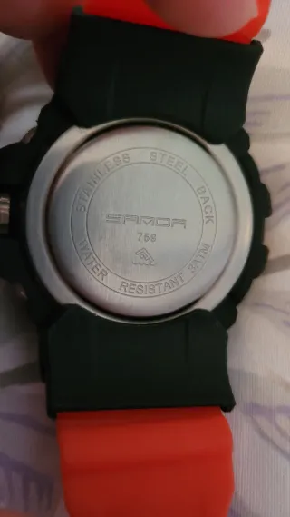 Reloj Deportivo Sanda Negro y Rojo