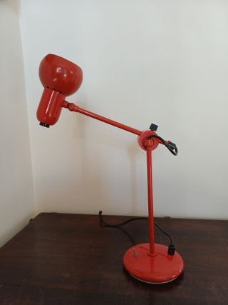 Lampada da tavolo vintage rossa