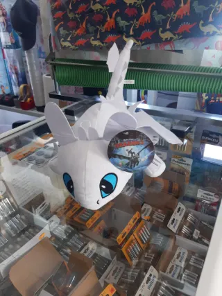 Peluche Dragón Negro y Blanco