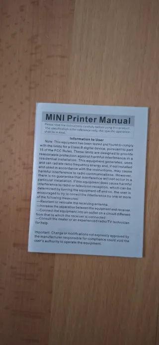 Mini Impresora Portátil BT