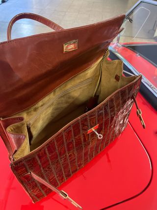 Bolso Vintage Serpiente Marrón Dorado