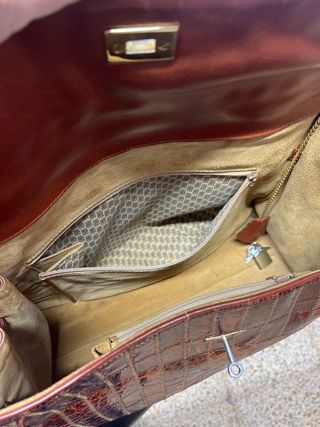 Bolso Vintage Serpiente Marrón Dorado