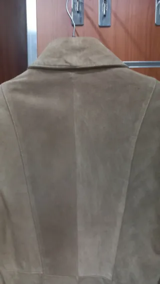 Cappotto Specchio in Pelle Scamosciata in Renna