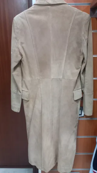 Cappotto Specchio in Pelle Scamosciata in Renna