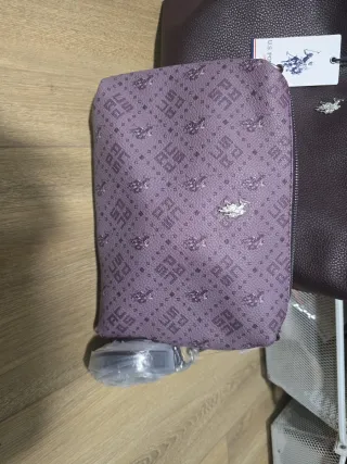 Bolso U.S. Polo Assn. Marrón y Morado