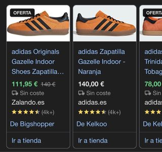 Zapatillas Adidas Gazelle Indoor Naranja