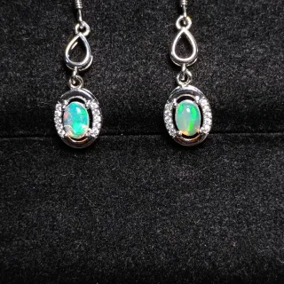 Pendientes Ópalo Natural