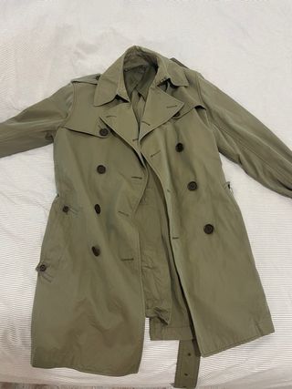 Gabardina verde mujer