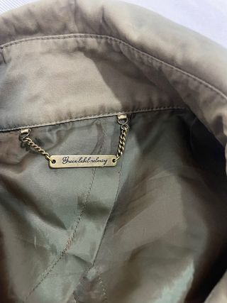 Gabardina verde mujer