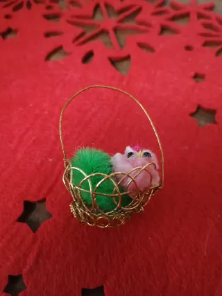 Mini cestino vintage per collezionismo