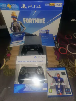 PS4 500>GB + 2 MANDOS + 3~JUEGOS  PACK COMPLETO!!!