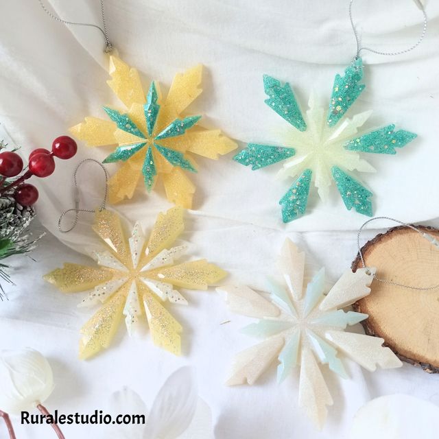 Lote 4 estrellas de Navidad para el árbol