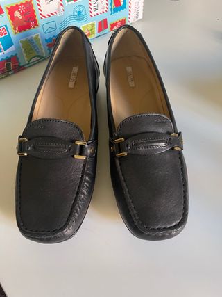 Mocasines Geox Piel T39 Como Nuevos