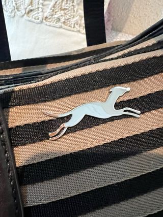 Bolso Bimba y Lola Rayas Beige y Negro