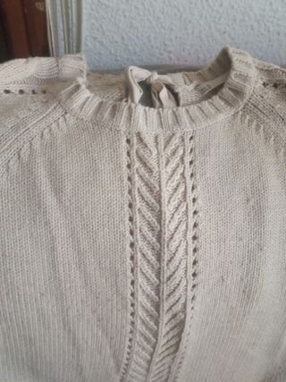 Sudadera de lana calentita beige