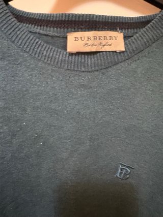 Maglione Burberry Uomo Tg M Blu Petrolio